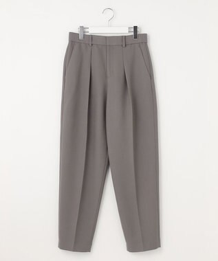 自由区 【洗える】オックスストレッチテーパード パンツ グレー