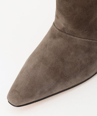 自由区 【CORSO ROMA】ワイドレッグショート ブーツ グレー系