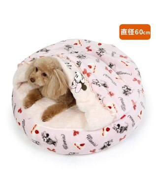 PET PARADISE ディズニー ミニーマウス 丸形寝袋 遠赤外線 《ケーキ柄》 60cm ケーキ柄