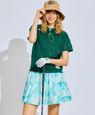 PW CIRCULUS 【手洗い可能】【UNISEX】ニットメッシュポロ ゴルフ グリーン系