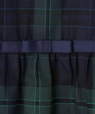 組曲 KIDS 【150-170㎝】クラシックチェック ワンピース グリーン系3