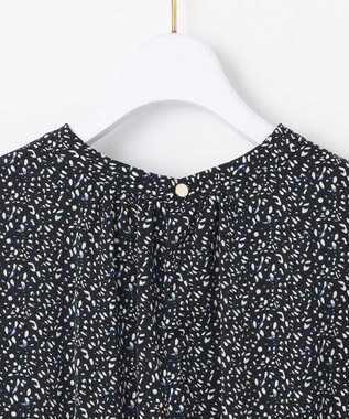 ANY SIS L 【洗える】フラワープリントワンピース × ニットベスト セット ブラック系