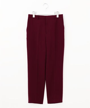 自由区 【洗える】2WAYツイル テーパードパンツ ワイン系
