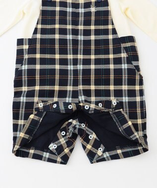 組曲 KIDS 【80-90cm】Check 長袖オーバーオール ネイビー系5