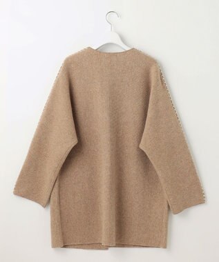 J.PRESS LADIES 【洗える】BONNY Vネック ニット アウター キャメル系