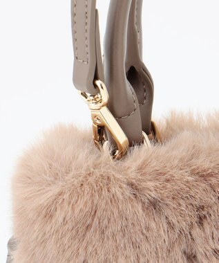 J.PRESS LADIES 【2way】エコファー バッグ ブラウン系