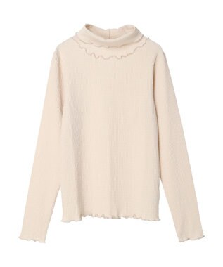 earth music&ecology ジャガードハイネックメローインナー Ivory