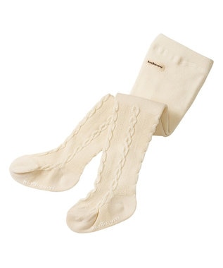 MIKI HOUSE HOT BISCUITS 【70-120cm】 ケーブル柄タイツ