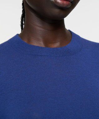 JOSEPH 【洗える】キャッシュエアー　ラウンドネックニット Cobalt