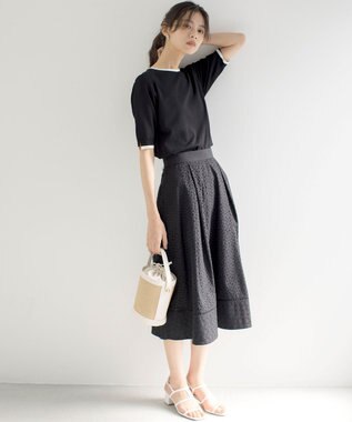 組曲 マテリアルコンビバケットバッグ アイボリー系