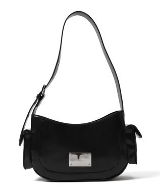 WEGO プレートデザインハトメバッグ ブラック