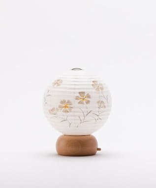 ちょうちん堂 【あかり道】〈手書絵付〉ナチュラルなでしこ ちょうちん ライト ホワイト