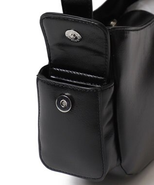 WEGO プレートデザインハトメバッグ ブラック