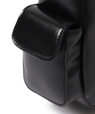 WEGO プレートデザインハトメバッグ ブラック