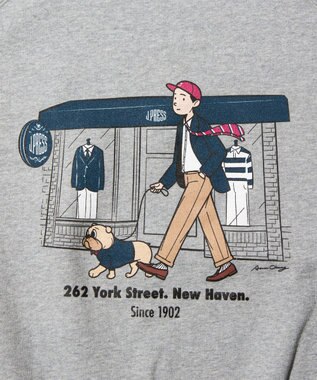 J.PRESS MEN 【AaronChang】【UNISEX】ラグランスリーブ スウェット ライトグレー系