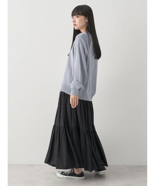 earth music&ecology ティアードスカート Black