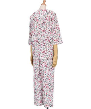 WACOAL ワコール_リラックス＆スリープ パジャマ 7分袖 長袖 長ズボン 綿100%(本体) ミントン レディース NDT255 /ワコール ピンク