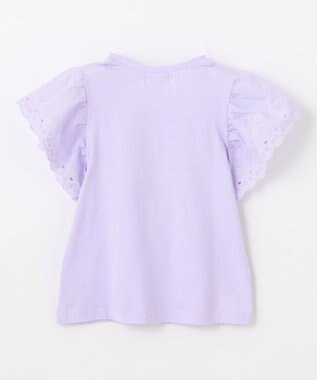 ANY KIDS 袖レース ケーキプリント Tシャツ ラベンダー
