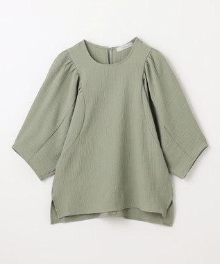 ANY ボリュームショルダーふくれプルオーバー スモーキーグリーン