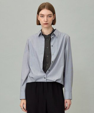 【洗える】レイヤードシャーティング