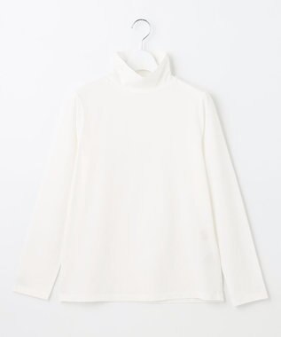 自由区 【洗える】ドライタッチインナー ハイネックカットソー アイボリー系