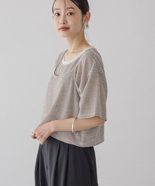 AMERICAN HOLIC 【2点セット】キャミレイヤードTシャツ Brown