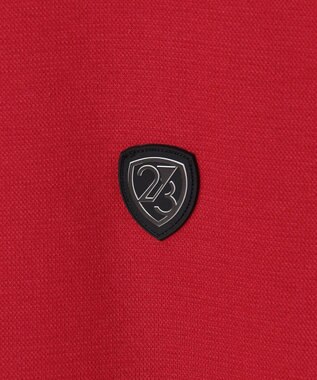 23区GOLF 【MEN】カノコダンボール裏起毛長袖ポロシャツ レッド系