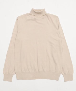 WEGO 【WEB限定/25年秋冬新作/洗濯OK/毛玉レス】タートルネックニット ベージュ