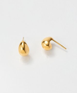 Phoebe 【金属アレルギー対応】プックリハーフフープミニピアス　ゴールド/サージカルステンレス ゴールド