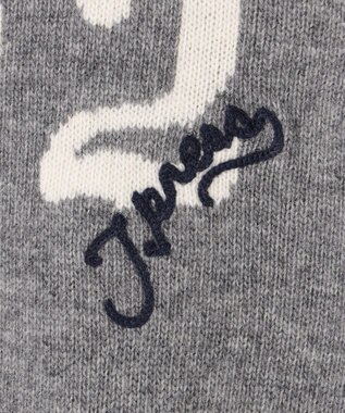 J.PRESS MEN 【NYUZELESS】1902 クルーネックロゴ ニット グレー系