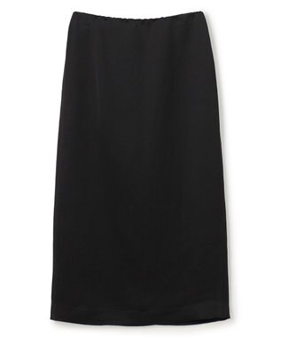 BEIGE， CASSITER / リネンブレンド サテンスカート Black