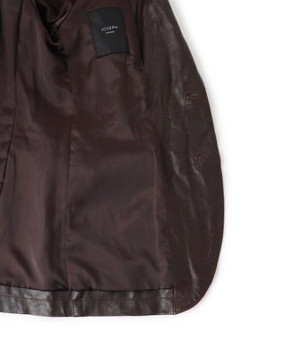 JOSEPH HOMME 【洗い加工】シュリンクエアレザー 　ジャケット ダークブラウン系
