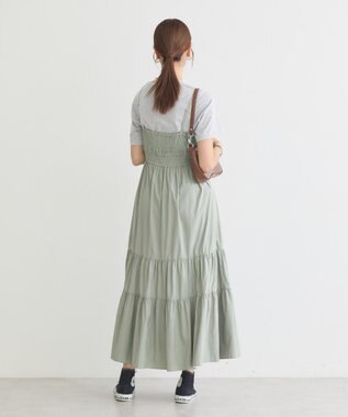 earth music&ecology ドロストシャーリングキャミワンピース Light Khaki