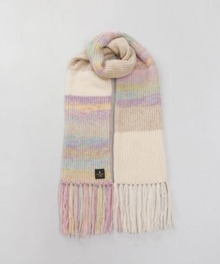 AURORA 【 LANVIN en Bleu （ランバン オン ブルー）】モコモコロングニットマフラー(WASH) ピンク