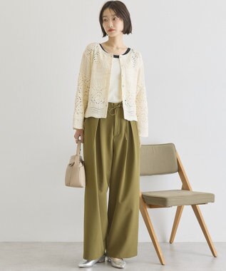 AMERICAN HOLIC クロシェニットカーディガン Ivory