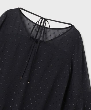 GRACE CONTINENTAL フィルムジャガードフリルトップ ブラック