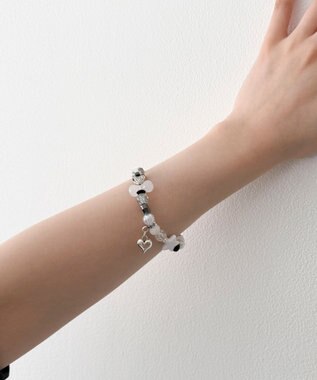 WEGO Lビーズチャームブレス ブラック