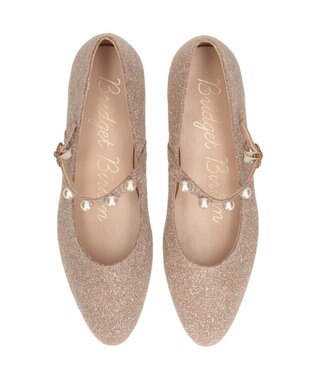 Bridget Birkin 【Bridget Birkin】パールストラップメリージェーンパンプス ゴールド