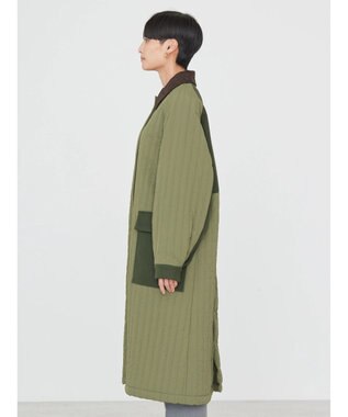 AMERICAN HOLIC キルポカ異素材Ｍｉｘロングコート Khaki