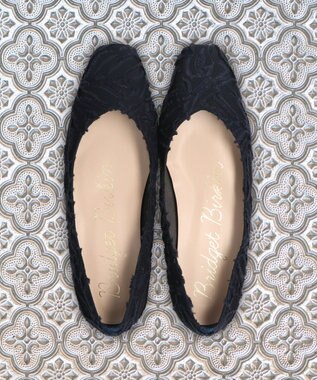 Bridget Birkin 【Bridget Birkin】花柄レースパンプス ネイビー雑材