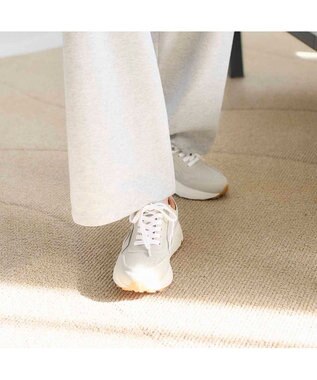 MODE ET JACOMO <carino>グリッター厚底スニーカー ライトグレー