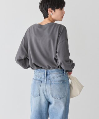 AMERICAN HOLIC ヘンリーネックラウンドミニ裏毛プルオーバー Charcoal Gray