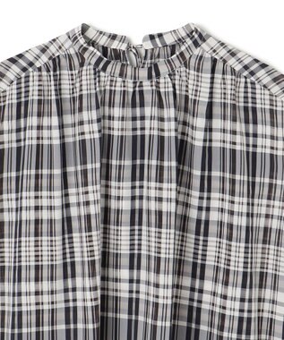 UNFILO シアー2WAYブラウス マドラスチェック