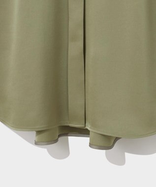 GRACE CONTINENTAL ダブルサテンシャツドレス カーキ