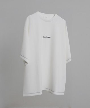 WEGO 【機能T/ユニセックス着用ITEM】カラーステッチワンポイントT（SS） ホワイト