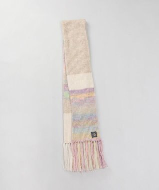 AURORA 【 LANVIN en Bleu （ランバン オン ブルー）】モコモコロングニットマフラー(WASH) ピンク