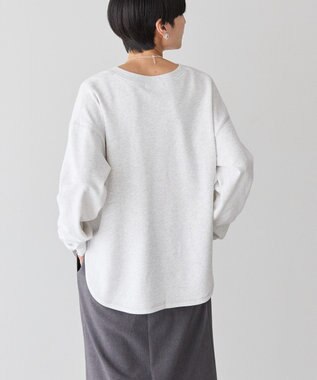 AMERICAN HOLIC ヘンリーネックラウンドミニ裏毛プルオーバー Oatmeal