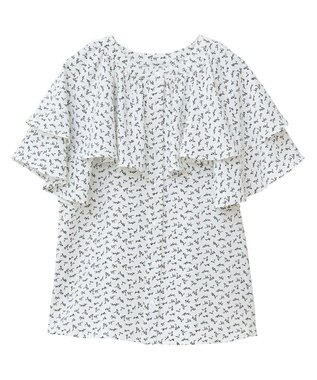 earth music&ecology ケープブラウス Flower