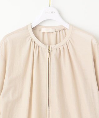ANY SIS 【洗える】シアーライト ブルゾン ベージュ