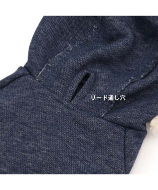 PET PARADISE Lee カットオフ パーカー 《ネイビー》 中型犬 大型犬 ネイビー